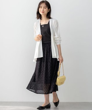 組曲 L フェザーチュール スカート ブラック系