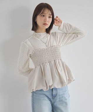 earth music&ecology バルーンビスチェ Ecru