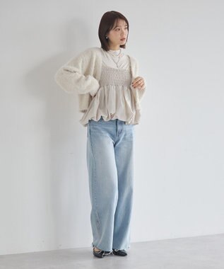 earth music&ecology バルーンビスチェ Ecru