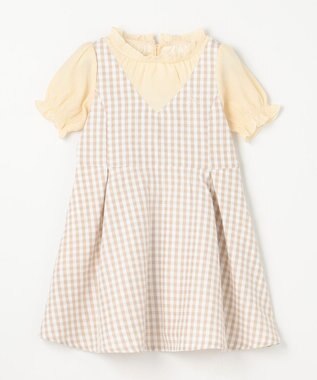 組曲 KIDS 【100㎝】ギンガムドッキング  ワンピース
