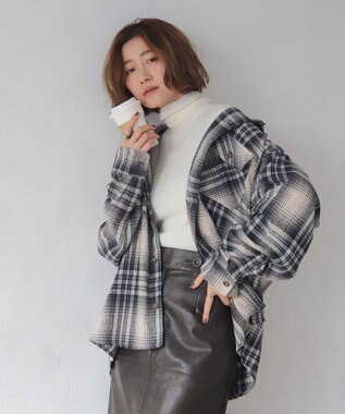 WEGO 【2025年秋冬新作/ユニセックス着用ITEM/SMLサイズ展開】ヘビーネルチェックシャツ（LS） 柄2