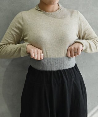 AND WOOL あったかレギンス グレー