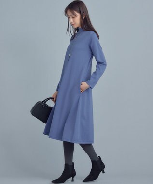 組曲 ELENAリラクシーニットワンピース ブルー系