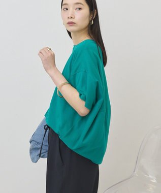 AMERICAN HOLIC 【接触冷感+UVカット】半袖コクーンカットプルオーバー Blue Green