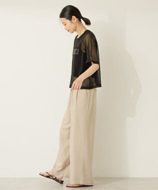 AMERICAN HOLIC プリントロゴシアーニットプルオーバー Black