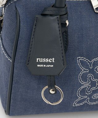 russet 【刺繍モノグラム】デニム2WAYミニボストンバッグ(CE-1773) Indigo