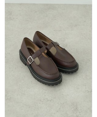 earth music&ecology ＯＲｉｅｎｔａｌＴＲａｆｆｉｃ　Ｔストラップシューズ Brown