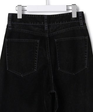 23区 【SLOW/一部店舗限定】フロッキーデニム ワイドパンツ ブラック系