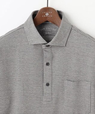 JOSEPH ABBOUD 【オーガニックコットン/サスティナブル】 JOE COTTON サッカーポロシャツ ライトグレー系