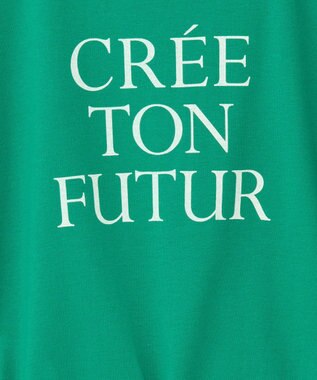 Green Parks ウエストドロストドッキングロゴプルオーバー Gray Mixture