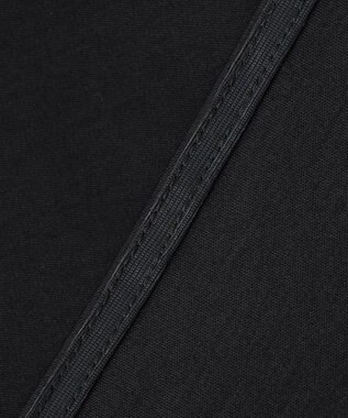 ICB 【洗える】 コンビネーションジャージー ヘンリーネックカットソー ブラック系