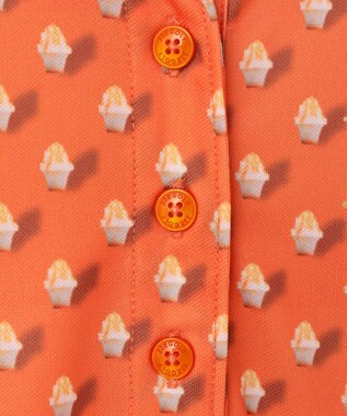 23区GOLF 【WOMEN】【接触冷感・UVケア・吸水速乾】アイス柄 ポロシャツ オレンジ系5