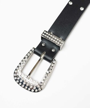 WEGO ビジューワイドベルト ブラック