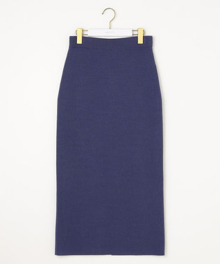 ANY SIS 【洗える・セットアップ可】アンチピリング総針ニット スカート ダークブルー