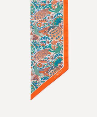 LIBERTY. オスカー パレス 15x100 リボン シルク スカーフ オレンジ