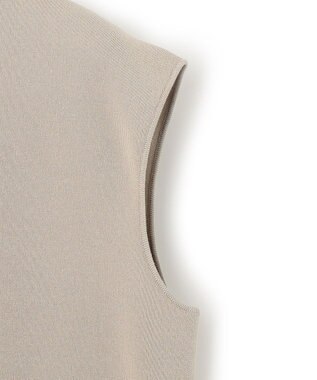 ICB 【洗える】 ドライコットンアセテート ノースリーブプルオーバー ライトオリーブ系