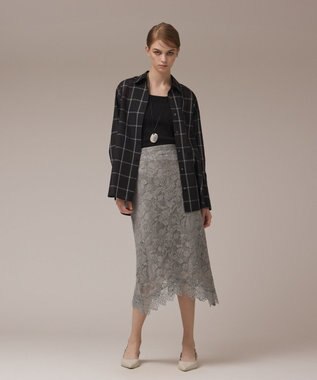 GRACE CONTINENTAL フロッキーレーススカート ライトグリーン