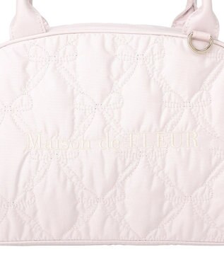 Maison de FLEUR リボンキルティング2Wayボストンバッグ Pink