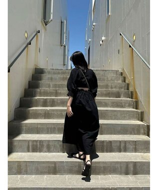 Green Parks AnriettMusee バックカットワークワンピース Black