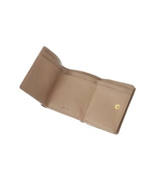 genten 【新型】フレスコ 三つ折り財布 ローズグレー