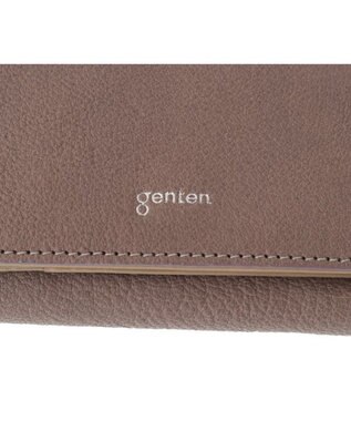 genten 【新型】フレスコ 三つ折り財布 ローズグレー