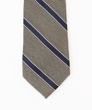 J.PRESS MEN 【JAPANESE SILK FRESCO TIE COLLECTION】ダブルストライプ ネクタイ ライトグレー系1