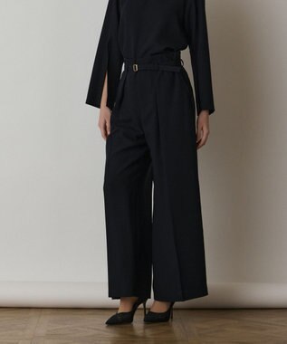 GRACE CONTINENTAL ハイウエストワイドパンツ ネイビー