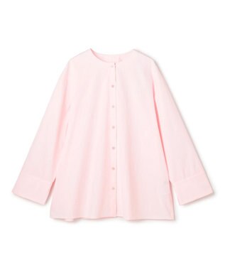 UNFILO L 【WEB限定カラー】バックリボン イージーケアシャツ ピンク