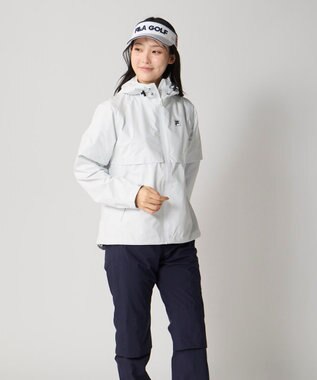 FILA GOLF／marie claire 【FILA GOLF】 収納袋付きレインウェア上下セット ホワイト