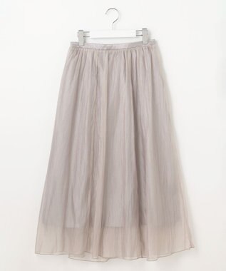 Feroux 【洗える】ニット×フレアスカート セットアップ ライトグレー系