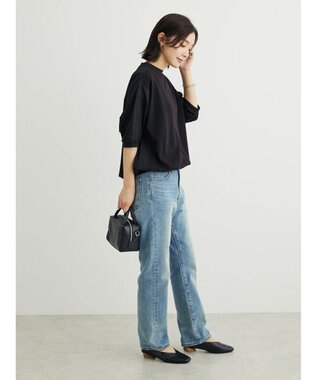 Green Parks ワッフル布帛ドッキングプルオーバー２ Black