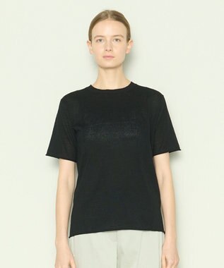 JOSEPH 【洗える】リネンコットン　ニットTEE Black