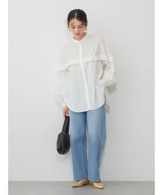 AMERICAN HOLIC フリルバンドカラーシャツ Off White