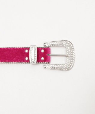 WEGO Lビジューラメシャギーベルト ピンク