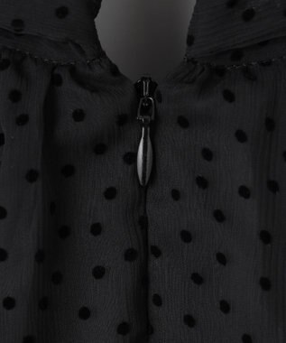 23区 【APPLAUDIR】シアードットフロッキー ボウタイリボンドレス ブラック系