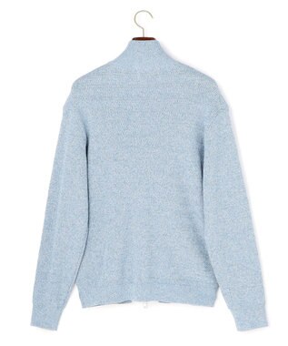 J.PRESS MEN ギマコットンフルジップ カーディガン サックスブルー系