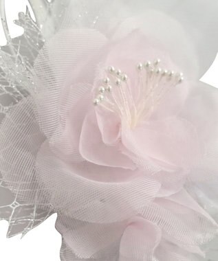 MIKI HOUSE HOT BISCUITS 【ミキハウス】 チュール付きコサージュ ピンク