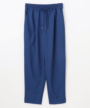 ANY 【ウエストゴム】イージーケアライトストレッチテーパードパンツ ダルブルー