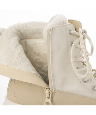 ing <ing>【レイン・スノー対応】レースアップスニーカーブーツ アイボリー