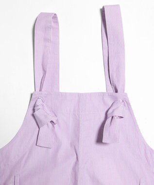 LENO  CANDY STRIPE SALOPETTES / ストライプサロペット PINK