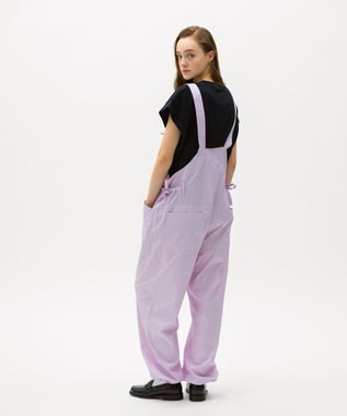 LENO  CANDY STRIPE SALOPETTES / ストライプサロペット PINK