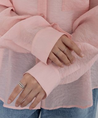 WEGO 【2026年春夏新作】シアーシャツ ピンク