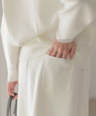 組曲 スウェットニット スカート ホワイト系