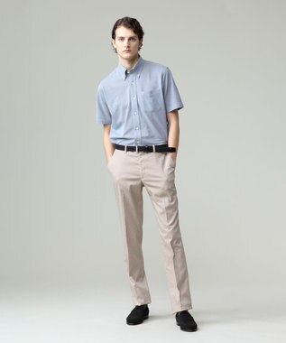 J.PRESS MEN 【ストレッチ】シャドウ千鳥ストレッチ ステムテーパードパンツ ベージュ系