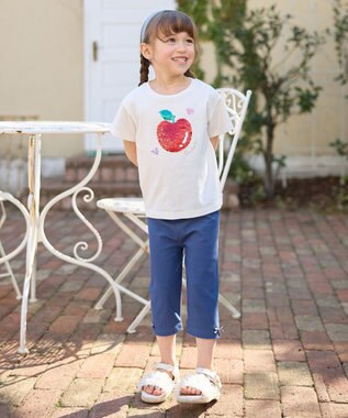 ANY KIDS ミラクルスパンコールTシャツ オフホワイト（りんご×レモン）