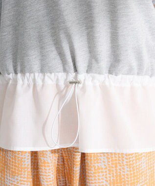 Green Parks ウエストドロストドッキングロゴプルオーバー Gray Mixture