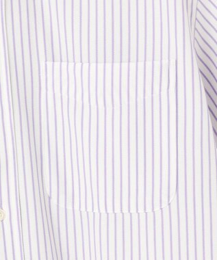 J.PRESS MEN 【KING SIZE】【夏に嬉しい高機能】カノコインレイストライプパッチポケット シャツ/B.D. パープル系1