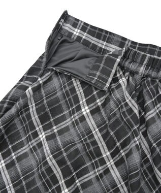 YECCA VECCA チェック柄アシメデザインスカート Black