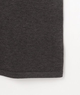 組曲 ニット襟トロンプルイユ ワンピース グレー系