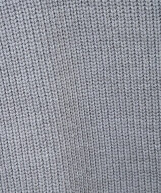 Green Parks ＺＩＰ付き畦ニットチュニック Gray Mixture